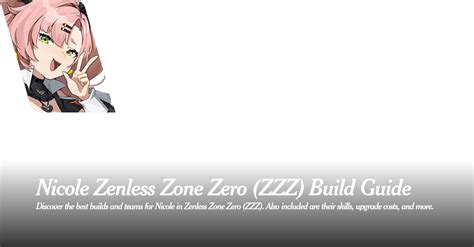 genshin nicole|Zenless Zone Zero (ZZZ) Nicole Build